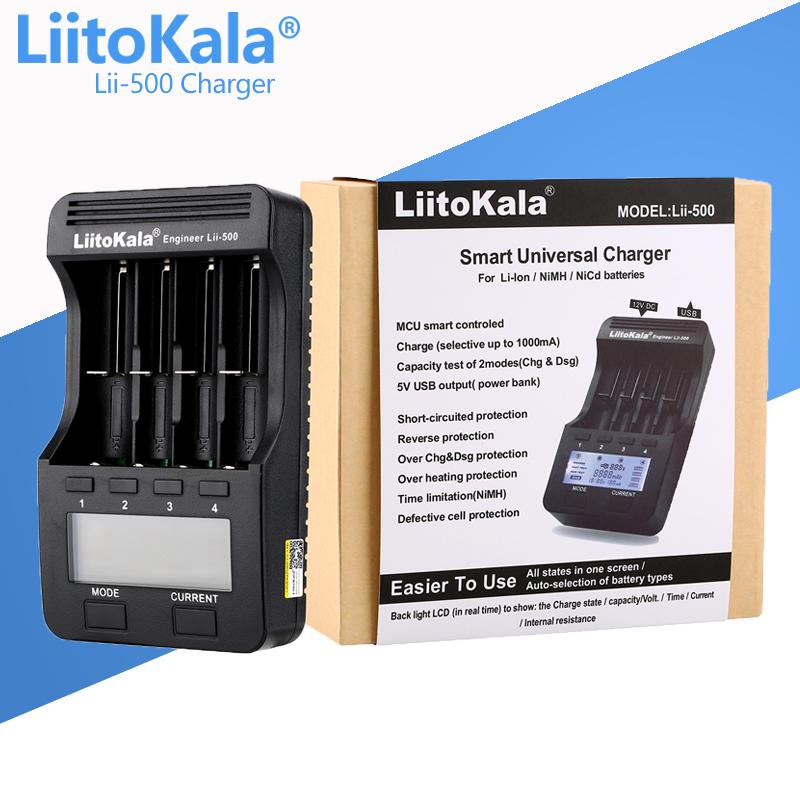 Зарядное устройство LiitoKala Lii-PD2 Lii-PD4 Lii-S8 Lii-500 Lii-600 Lii-PL2 для аккумуляторов 18650 26650 21700 AA AAA 3.7V литиевых NiMH
