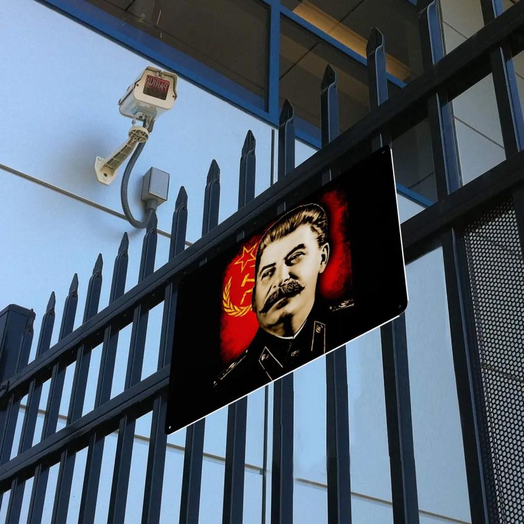 Винтажный металлический знак из жести «Союзные нации Иосиф Сталин» Прямоугольный СССР Коммунистическая Россия Знаки Табличка Ворота Сад Бары Настенный декор