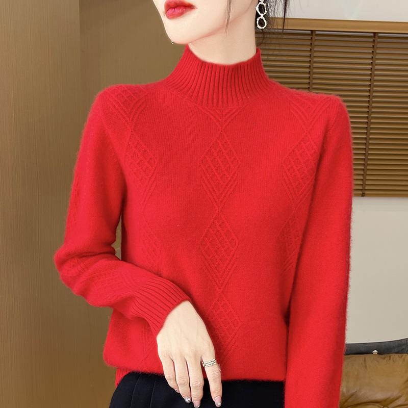 Женский кашемировый свитер Qinghe кашемир 30% кашемир 70% шерсть осенне-зимний пуловер теплый и модный