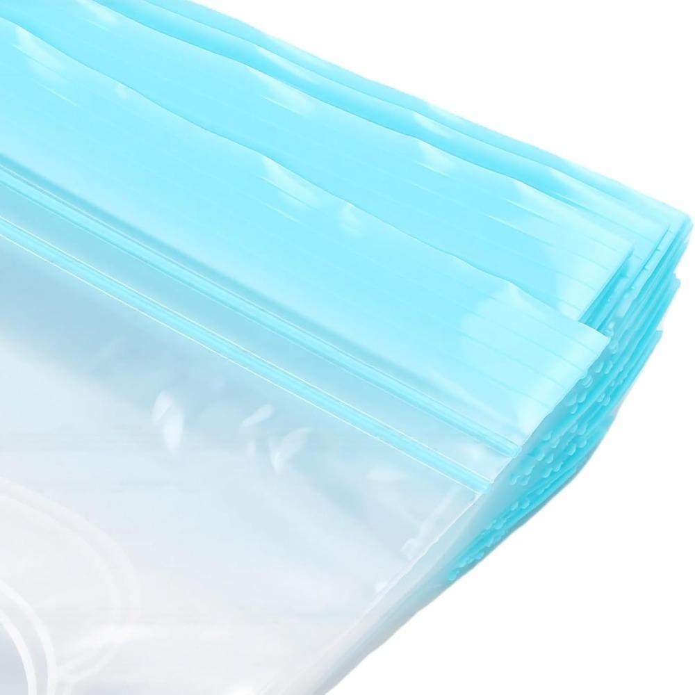 30PCS Clear Reusable Freezer Bags PE Stand Up Freezer Bags Durable Food Storage Bags For Leftovers