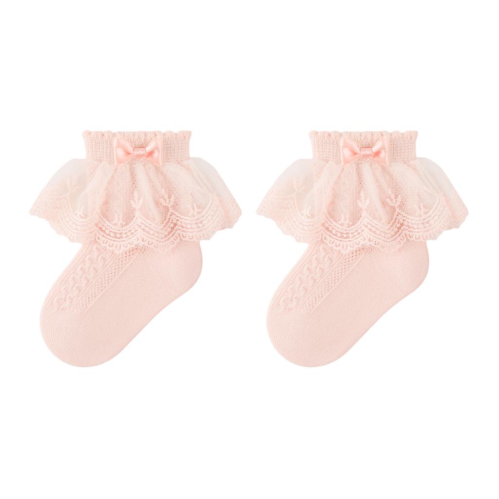 Citgeett Kids Baby Girl Ruffle Socks Soft Breathable Lace Socks Toddler Princess Socks for 0-8 Years Old Kids