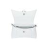 Balenciaga Downtown Distressed Silver Hardware Paper Feel Leather Shoulder Bag Small Women shoulder bag White 6890581I7BY9060