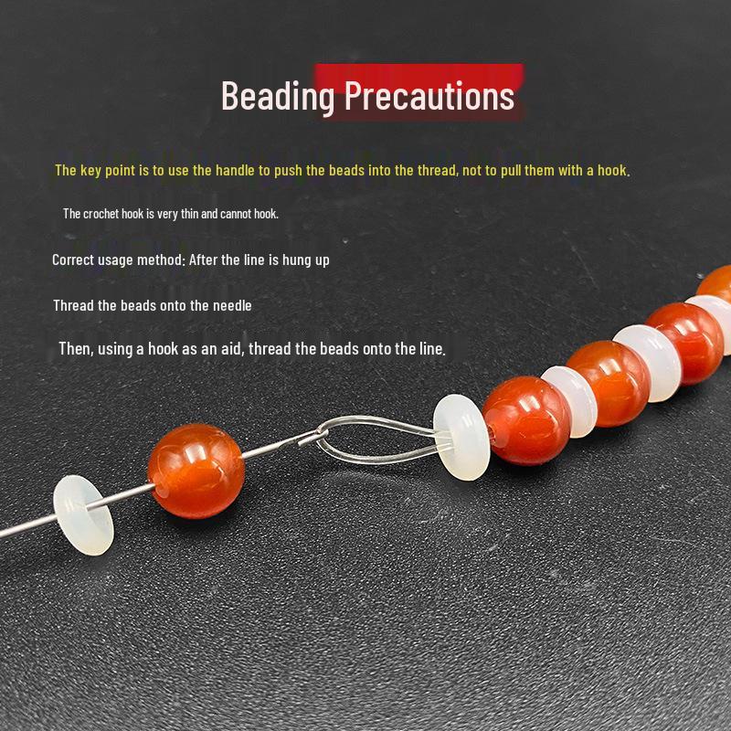 Игла с боковым ушком для нанизывания бисера, кристаллов и жемчуга - Нержавеющая сталь