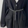 Waist Chain Ladies Decorative Thin Belt Simple With Dress Silver Diamond Pearl Iron Chain Small Belt Skirt