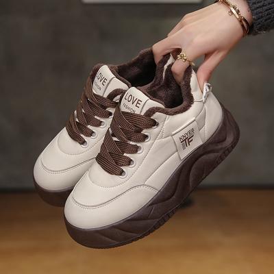 Женские кроссовки 2025 весна круглый носок платформа удобная женская обувь теннисные женские повседневные кроссовки новые криперы спортивные зимние