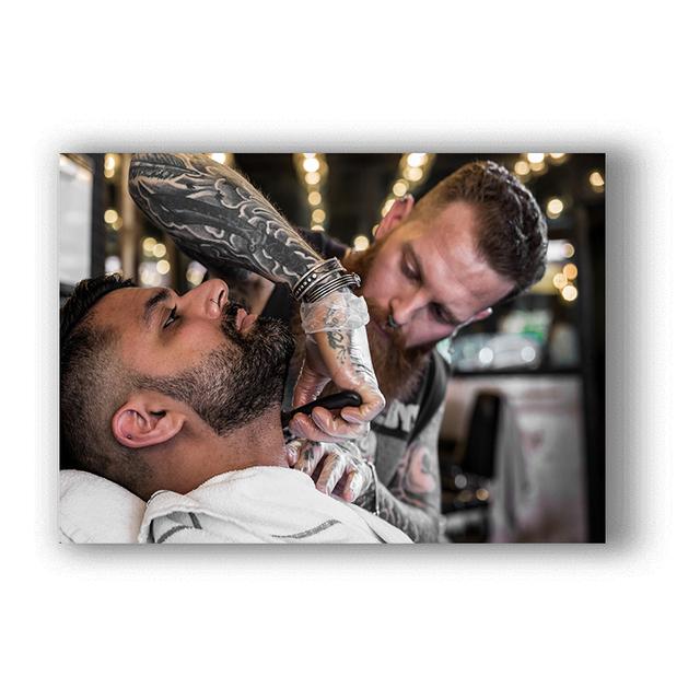 Винтажный набор холстов для парикмахерской - Трио современных эстетичных принтов для украшения салона