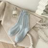 Осенне-зимние толстые теплые женские носки шерстяные кашемировые длинные термоноски женские повседневные однотонные японские милые носки с оборками