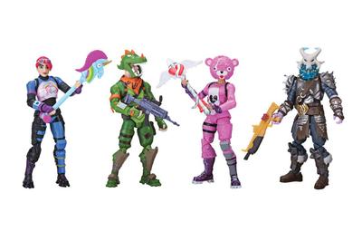Набор из 4 фигурок Fortnite Real Action Figure 001 Pink Bright Ragnarok Rex, Bear, Bomber,