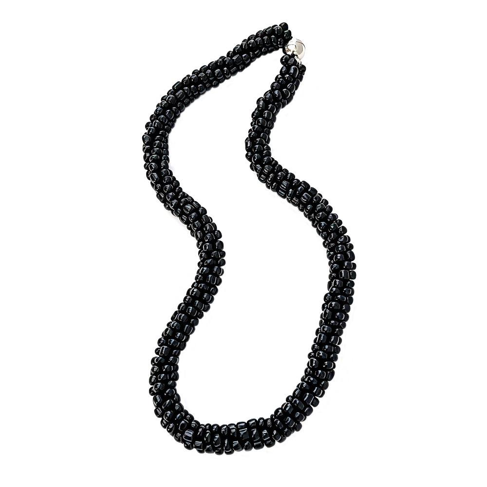 Multi-Layer Beads Women's Necklace Stainless Steel Magnetic Clasp Bohemian Necklace  Party