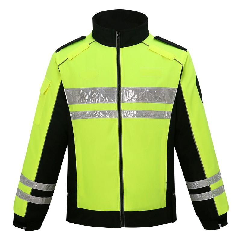 Reflective Safety Rain Suit Winter Warm Workwear Cycling Outdoor Commute