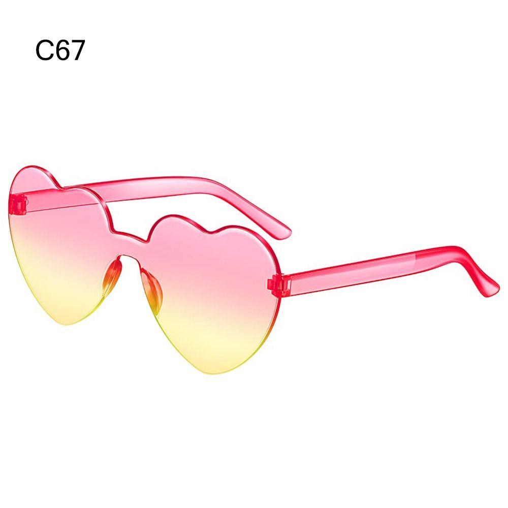 Funny Gradient Lenses Colorful Party Sun Glasses Heart-shaped Sunglasses Shades Heart Glasses