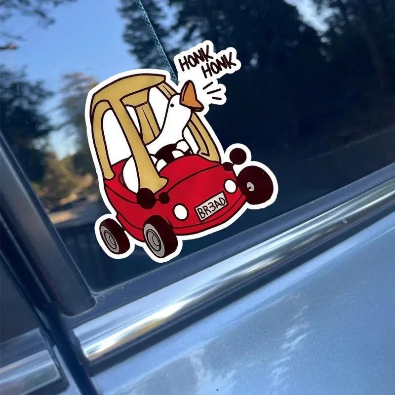 DS69#13X14см Забавный гусиный гусиный гудок виниловая наклейка на автомобиль для универсального декора прочная водостойкая наклейка