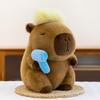 Креативная парикмахерская капибара плюшевая игрушка завивка шампунь фен кукла капа детская кукла