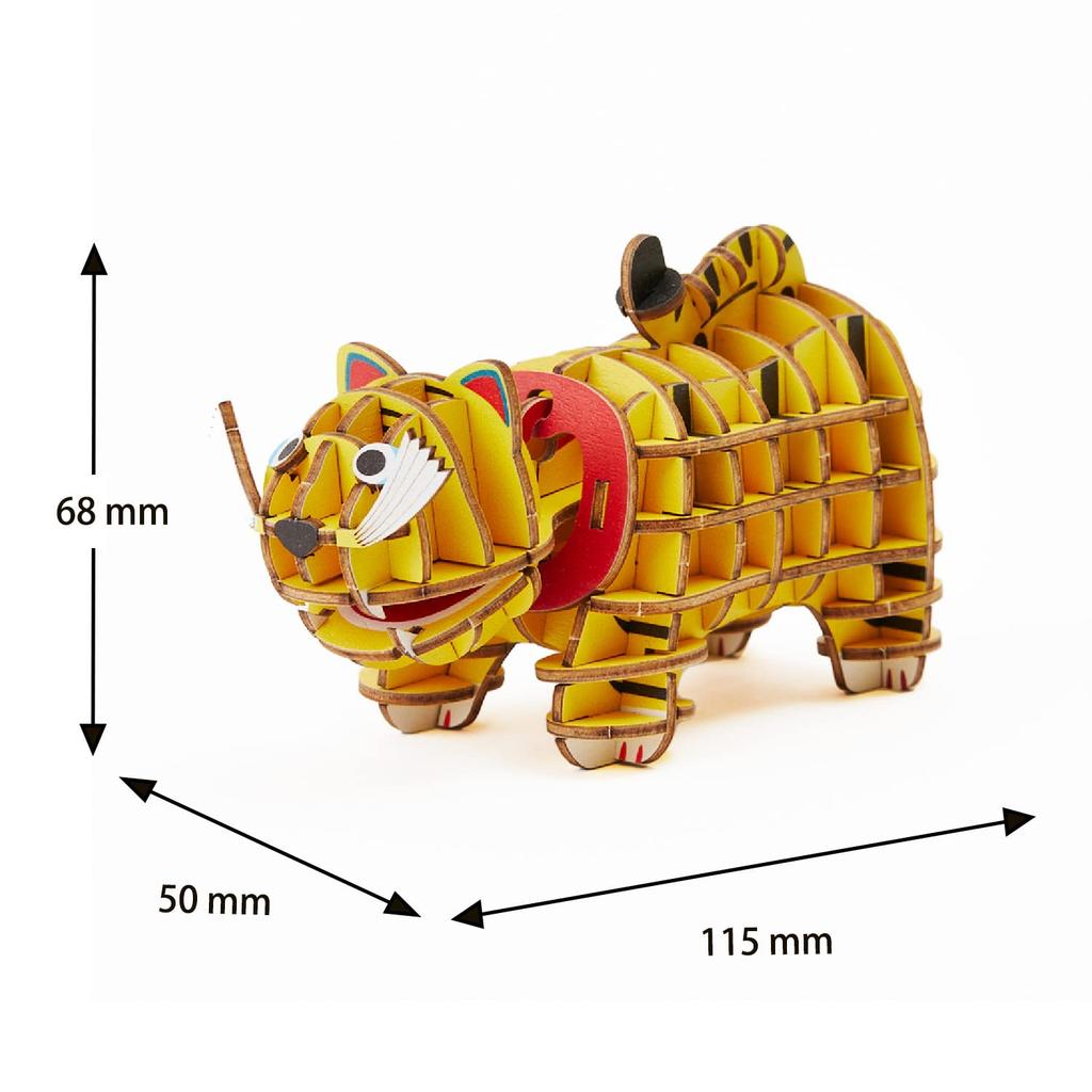 Деревянная 3D-головоломка «Тигр» и набор для творчества «Сделай сам» для детей и взрослых, развивающая игрушка для мальчиков и девочек, отличный 3D-арт-объект и отличный подарок для