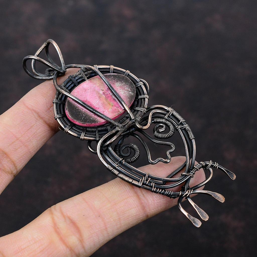 Подвеска Тулит, подвеска из медной проволоки, подвеска с драгоценным камнем, уникальный стиль, подвеска из медной проволоки, ювелирные изделия ручной работы, подарки на помолвку