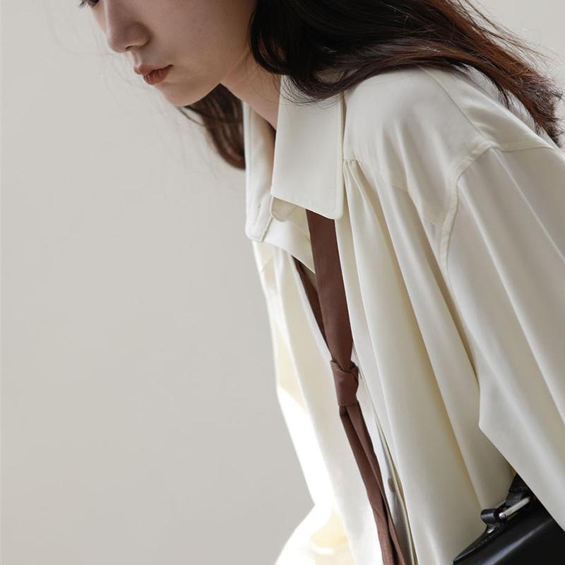Винтажные женские блузки в стиле Харадзюку, шикарные базовые рубашки с длинными рукавами в корейском стиле и галстуком, свободные Эстетические женские повседневные рубашки в стиле ретро