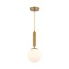Opaline Glass Pendant Lamp 1xG9 10W – Gold Finish