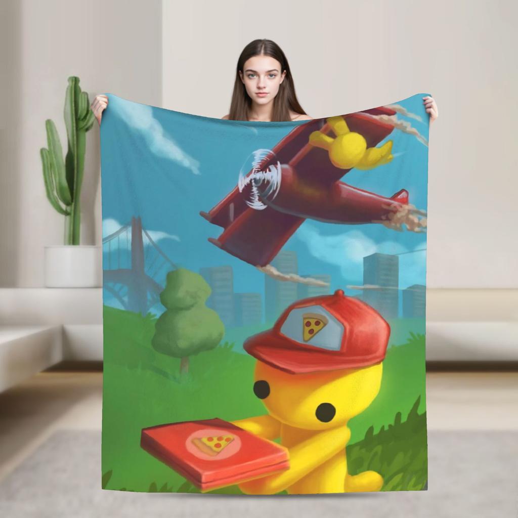 Wobbly Life Sandbox Game Fashion Blanket Cartoon Funny Flannel Novelty Warm Throw Fashion Blankets for Coverlet Decoration Outdoor