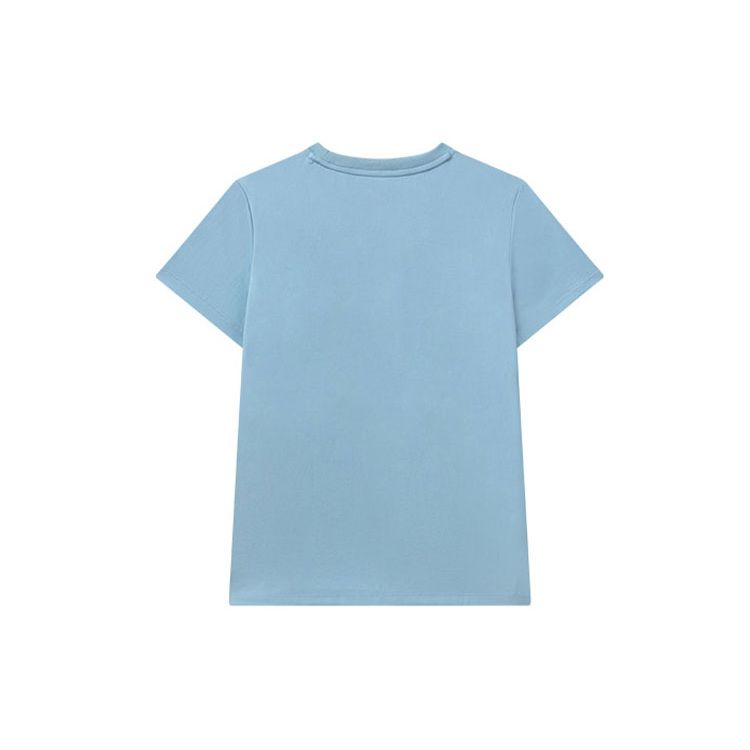 Fila Тренировочная футболка с короткими рукавами для легкой атлетики с логотипом, женские топы, прохладный, дымчато-синий, A11W121104F-BU