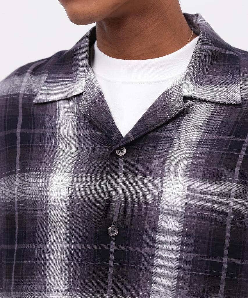 AVIREX РУБАШКА OMBRE CHECK NYC С ДЛИННЫМ РУКАВОМ OMBRE CHECK Нью-Йорк Размер Рубашка, Город, Мужская, 2XL, 010, Черный, 783-5120007