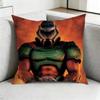 Game DDoomM Slayer  Square DoubleSided printed Pillow Case Bedroom Bedside Pillow Sofa Cushion Cover Gift