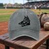 Maine Coon Washed Baseball Cap Adjustable Buckle Lightweight Breathable Unisex Cap for Daily Use Travel Gifts