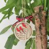 Christmas Red Cardinal Wood Ornaments Cardinal Birds Hanging Wood Decor
