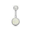1Pc Sexy Charming Double Round Jewelry Piercing Fashion Cubic Zirconia Belly Button Ring 316L Surgical Steel  DIY Jewelry Accessories MIT