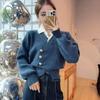 Autumn Trendy Two-Piece Look Knitted Cardigan for Women - Korean Style