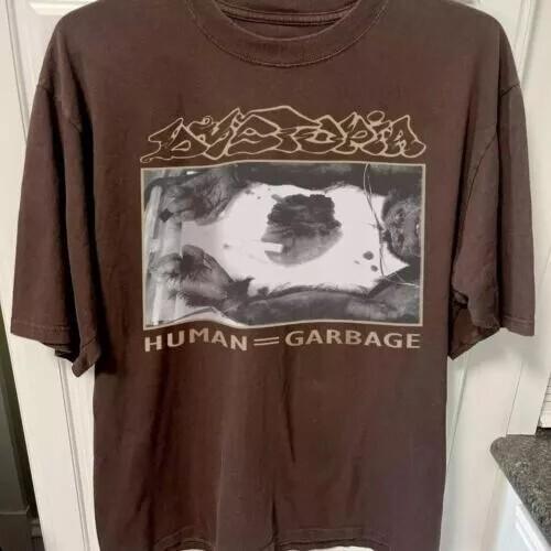 Dystopia Human = Garbage Graphic Dark Chocolate Unisex Tshirt S5XL KH12639 Unisex T-Shirt