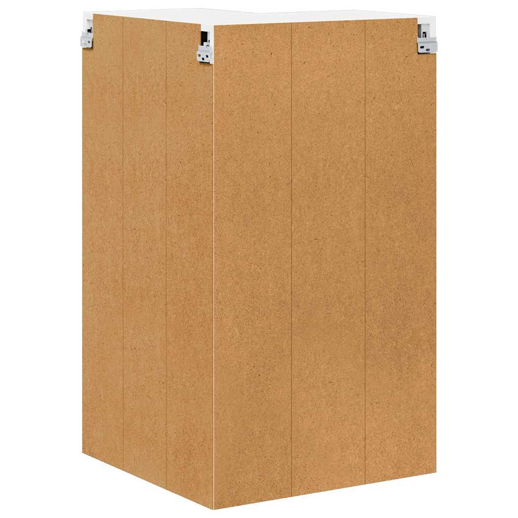 Wall Mounted Corner Cabinet PORTO High Gloss White 57 x 57 x 100 cm