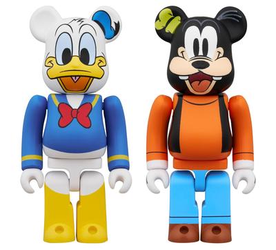 Medicom Toy Bearbrick ДОНАЛЬД ДАК ГУФИ Дональд Дак Гуфи НАБОР 2 ШТ. Каждая общая высота 70 мм окрашенная завершенная фигурка BE@RBRICK & & высота прибл.. Немасштабируемый