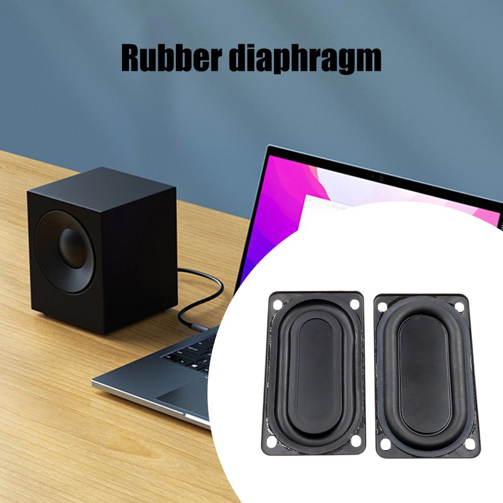 2Pcs Rubber Diaphragm 5090 with Mounting Holes Rectangle Bass Resonance Passive Radiator Speaker Vibration Membrane
