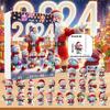 Christmas Countdown Calendar 24 Cute Acrylic Snowman Pendants, Christmas Tree Ornaments Suitable For Family And Friends During The Holiday Season.