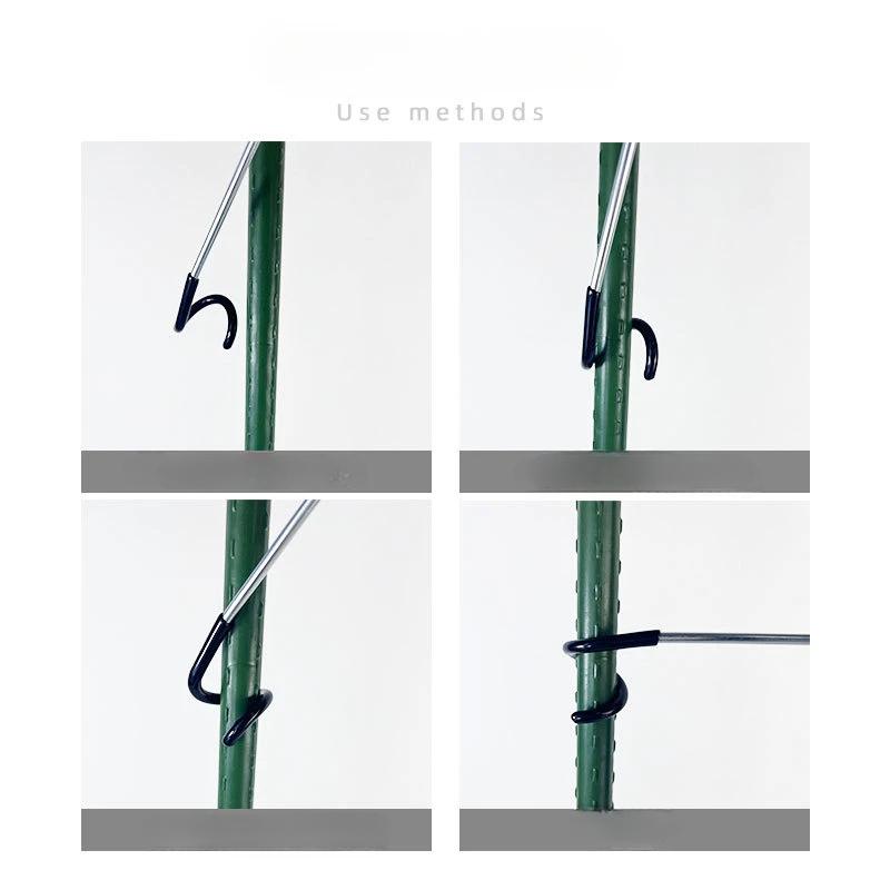 Tent Pole Hook Tent S-shaped Hook Universal Pig Tail Lantern Hook Stainless Steel Light Hanger Outdoor Camping Accessories