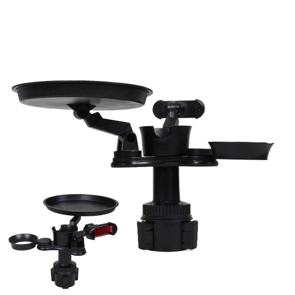 Car Cup Tray Mobile Phone Holder Telescopic Car Cup Storage Table Rotation Table Slot Automotive Food Tray Expander Organizer
