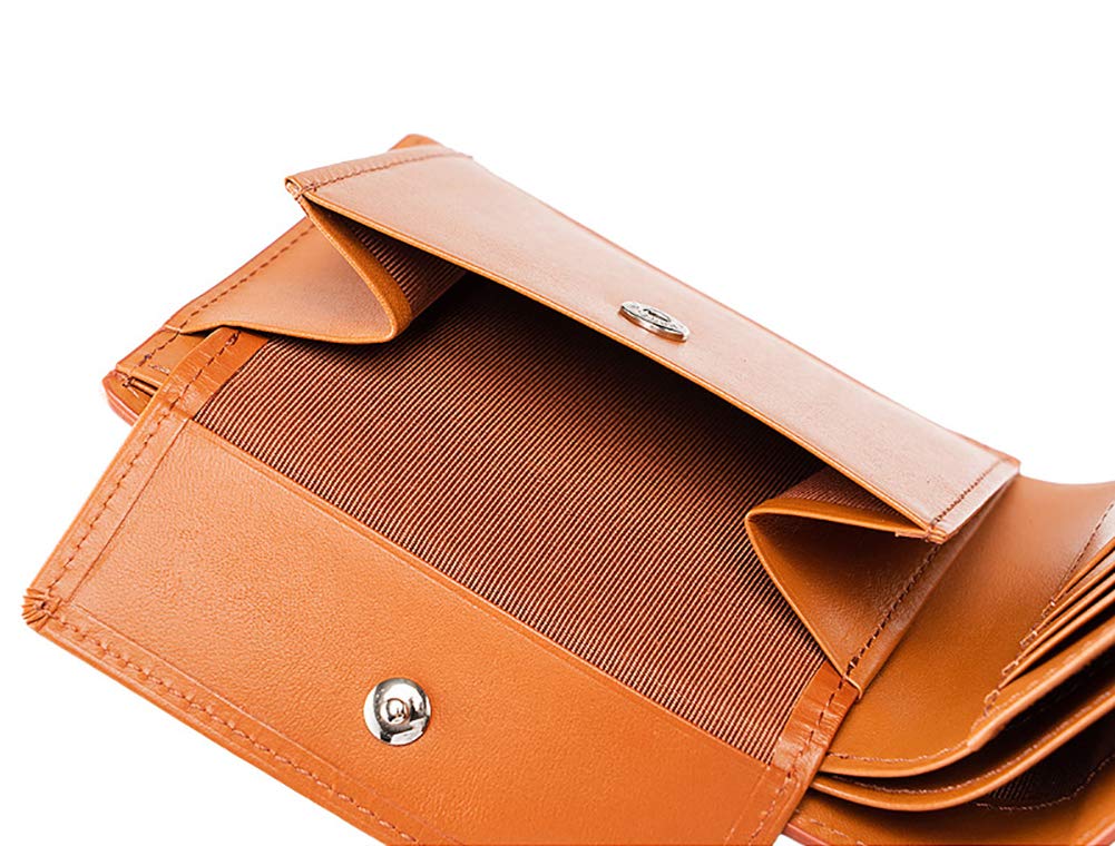 Кошелек Cypris Lejute бифолд с отделением для монет и купюр, День рождения, Парень, 8761 отделение, Кожа, Мужской подарок, Подарок отцу, Подарок, Подарок, Оранжевый,