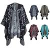 Ethnic Style New Chinese West Lake Ink Lotus Blanket Scarf, Split Shawl, Outer Decoration