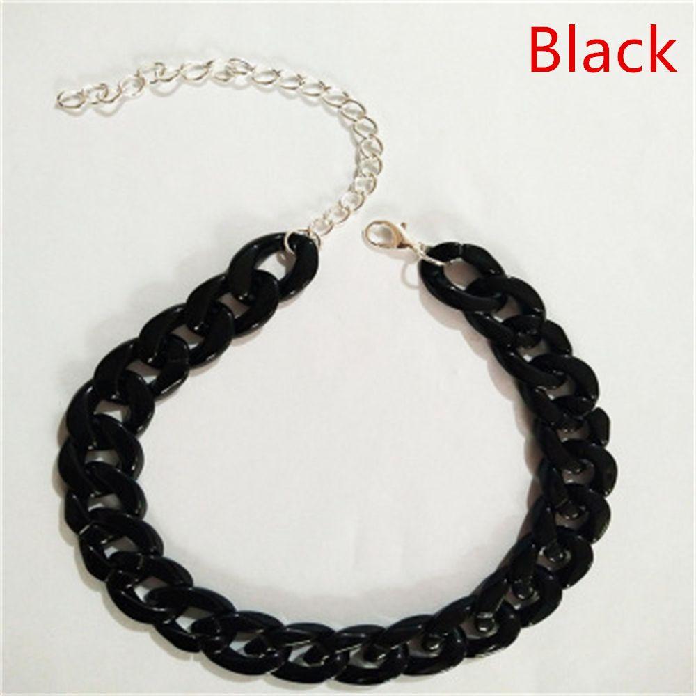 Cool Acrylic Rock Gothic Choker Chunky Chain Chain Necklace Punk Choker Pendant Hip Hop
