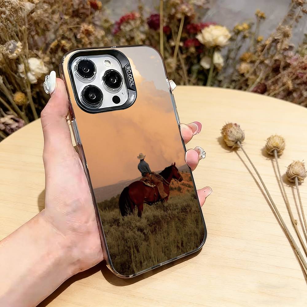 Чехол для телефона в стиле западного ковбоя для iPhone 17,16,15,14,13,12,11 Plus,Pro Max,XS,Разноцветный Серебристый Чехол для телефона Funda Cover