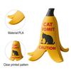 Yousheng 1/2/3Pcs Cat Vomit Caution Sign Banana Peel Cat Vomit Warning Sign Home Office Mini Table Sign Humorous Decoration Animal Lovers Gift