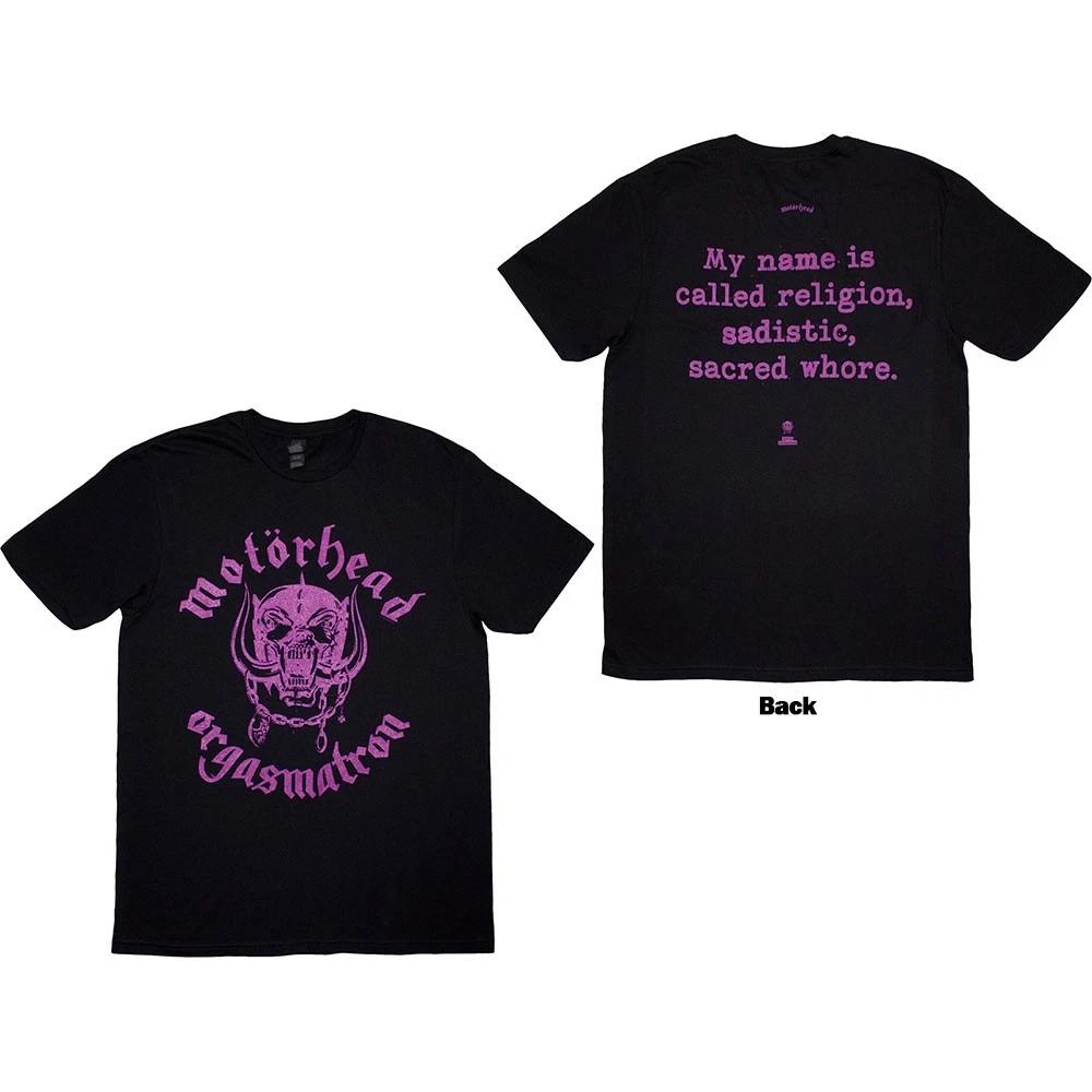 Motorhead Orgasmatron Lyric T-Shirt Black New