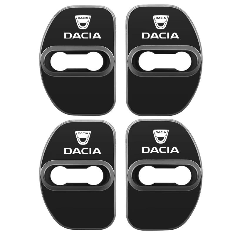 4Pcs Car Door Lock Cover Stainless Steel Protection Accessories For Dacia Duster Logan Sandero Stepway Dokker Lodgy MCV 2019 PP24