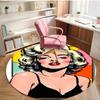 Marilyn Monroe Print Round Rug, Washable Floor Carpet, For Entryway Dorm Laundry Room Office Study, Home Decor Birthday Christmas Gift