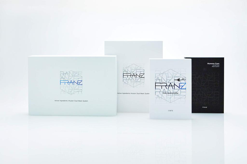 Маска для лица FRANZ Dual Face Mask Premium 5 Times Aging Care 25-минутный эстетический опыт (Микротоковая Корея)