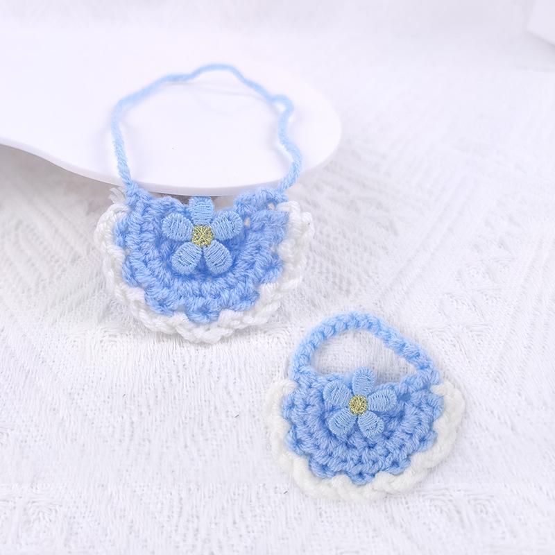 Thick Twist Stick Small Knitted Puppy Bib Apron Doll Accessory