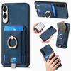 For Samsung Galaxy S25 Edge Magnetic Case PU Leather Back Cover with Detachable Card Holder