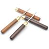 2 Pcs Ice Pick with Wooden Handle and Cover, 5.5 Inch Silver Stainless Steel Ice Crusher for Ice Breaking at Home and Bar (small)