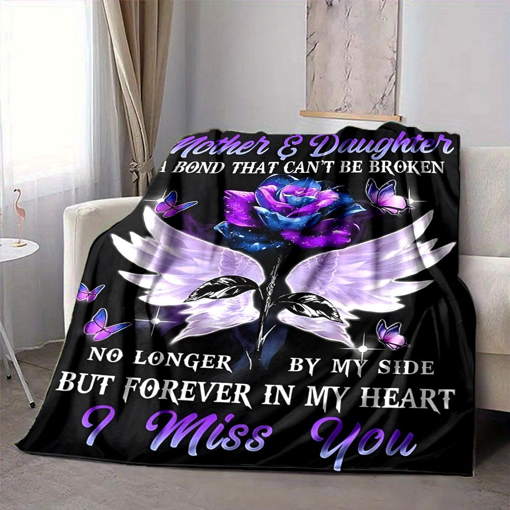 1pc Mother Daughter Bond Blanket, Lightweight Flannel Throw For Sofa, Bed, Travel, Camping, Livingroom, Office, Couch, Chair