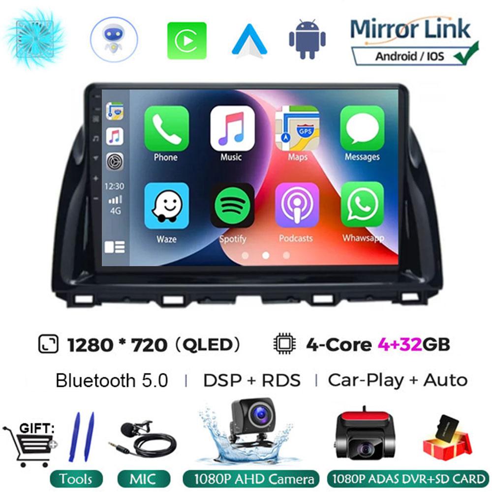 10.1"Android 14 Автомобильный мультимедийный видеоплеер для Mazda CX5 CX-5 2012 - 2015 Автомобильный Автомагнитола Gps Навигация стерео 2din Головное Устройство 4G